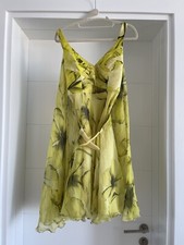 Versace green/yellow silk dress IT38