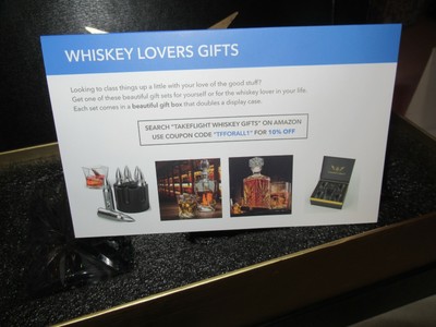 TakeFlight Crystal Whiskey Glass Gift Set With Ornate Design 2 Glass Set w Case