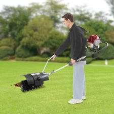 52CC 2.3HP 2 Stroke Sweeper Rolling Brush Broom Sweeper Machine Gasoline Powered