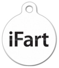 Pet Tags Personalized Pet ID tag for Dog and Cat ROUND Tags Funny I Fart cute