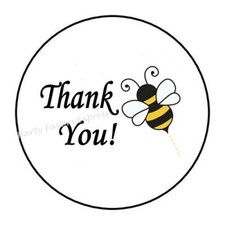 THANK YOU BEE BUMBLEBEE ENVELOPE SEALS LABELS STICKERS FAVORS