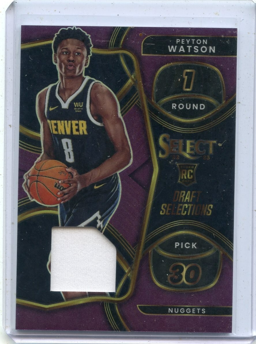 2022-23 SELECT #DSM-PW PEYTON WATSON "PURPLE PRIZM" JERSEY RC #57/99 100723