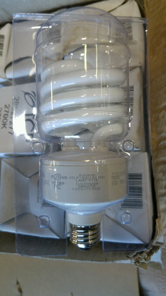 ⚡️TCP 28927277 Spiral CFL Lamp Light Bulb 27W- 100 Watt Equivalent E26 Meduim⚡️ - Image 2 of 3