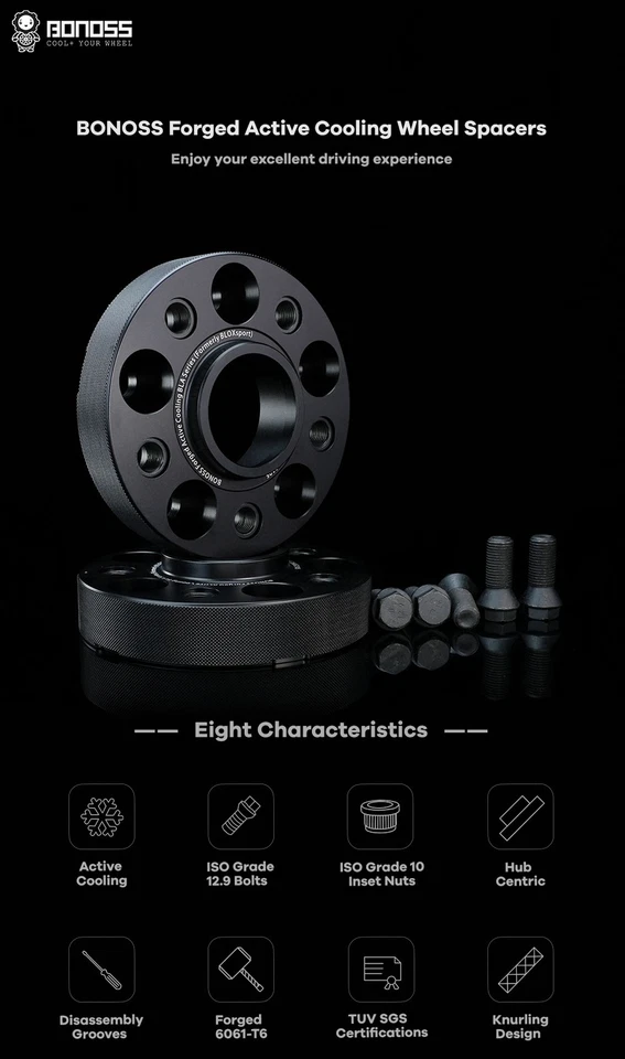 BONOSS 4Pcs 25mm Hubcentric Wheel Spacers for BMW M4 F82 F83 F32 F33 2015-2018 - Изображение 3 из 4
