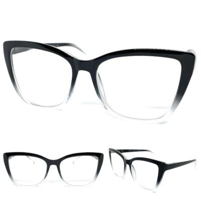 Women Oversize Exaggerated Retro Cat Eye READING Eye Glasses Readers Frame +1.50