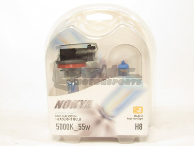 Nokya H8 Cosmic White Headlight Pro Halogen Light Bulbs Twin Pack 5000K NEW
