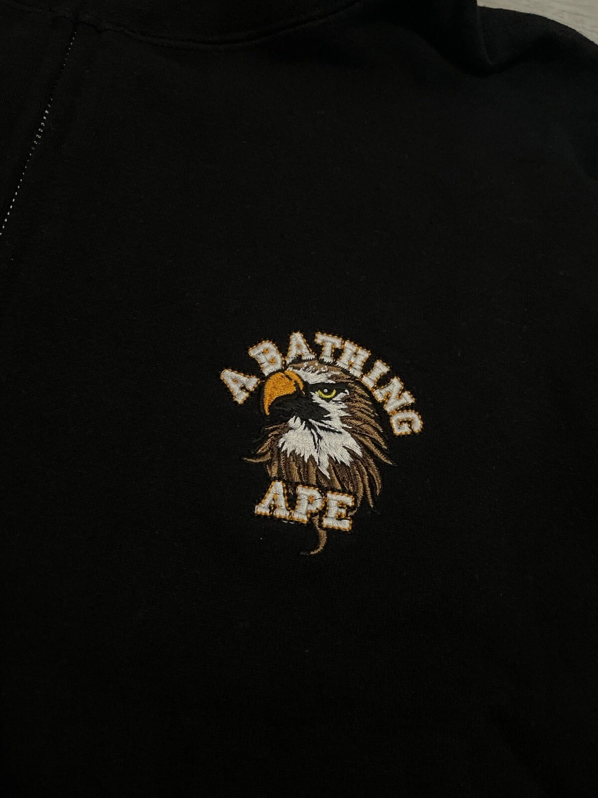 A BATHING APE (BAPE) Felpa con cappuccio aquila cerniera intera Bape taglia grande nuova con etichette