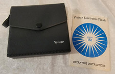 Vintage Vivitar 151 Electronic Flash with case/strap/manual-c 1971-not tested
