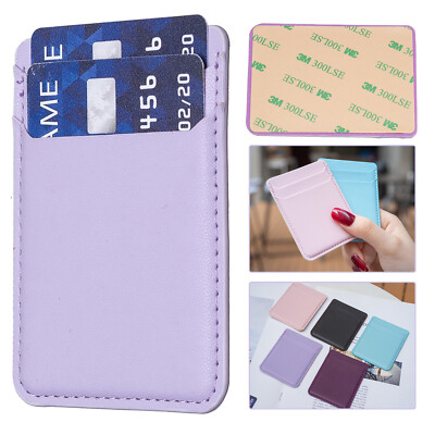 Leather Card Holder Sticker Phone Adhesive Sticker Slim Leather