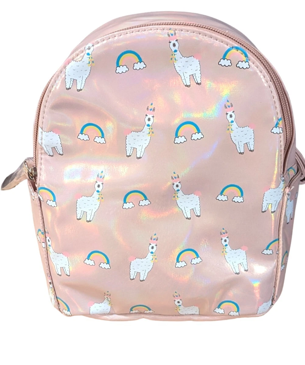 T-Shirt u0026 Jeans, Unicorn Llama Mini Backpack | Pink Purse Bag Rainbow  Design NWT | eBay