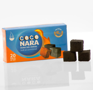 120 Cubes Coco Nara Cubic Coconut Shell Charcoal Hookah Incence CocoNara Carbon 