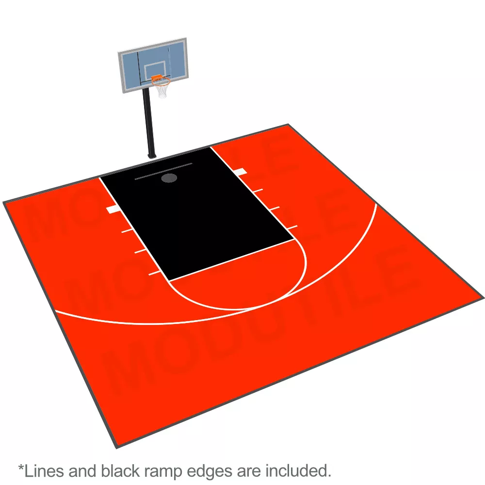 30x30 Basketball Half-Court Floor, Kit, Outdoor / Indoor