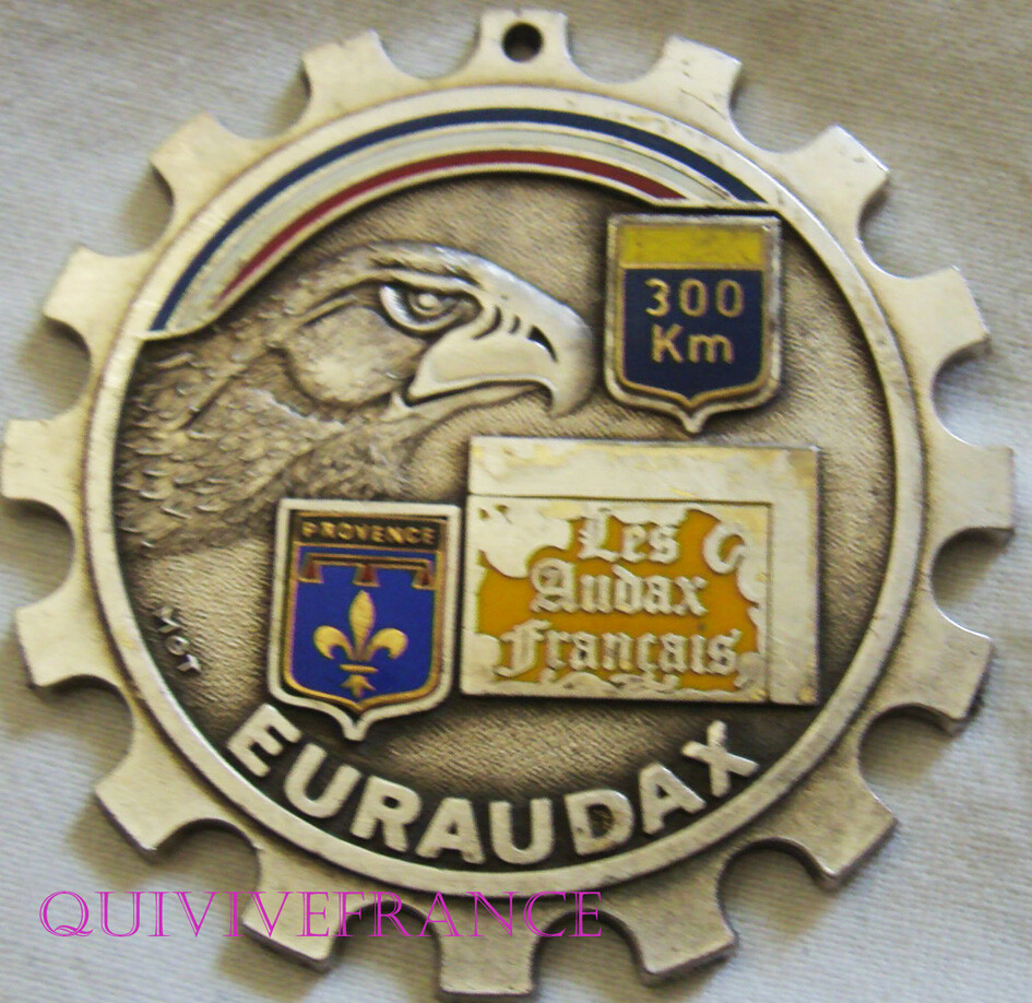 Médaille Eurodax 300km Les Audax Français - Plaqué Argent, XXIème Siècle