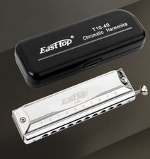 EASTTOP T10-40 Chromatic Harmonica Key of C 10hole 40Tone Mouth Organ Harmonica