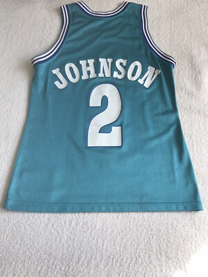Vintage Champion NBA Larry Johnson #2 Charlotte Hornets Mens size