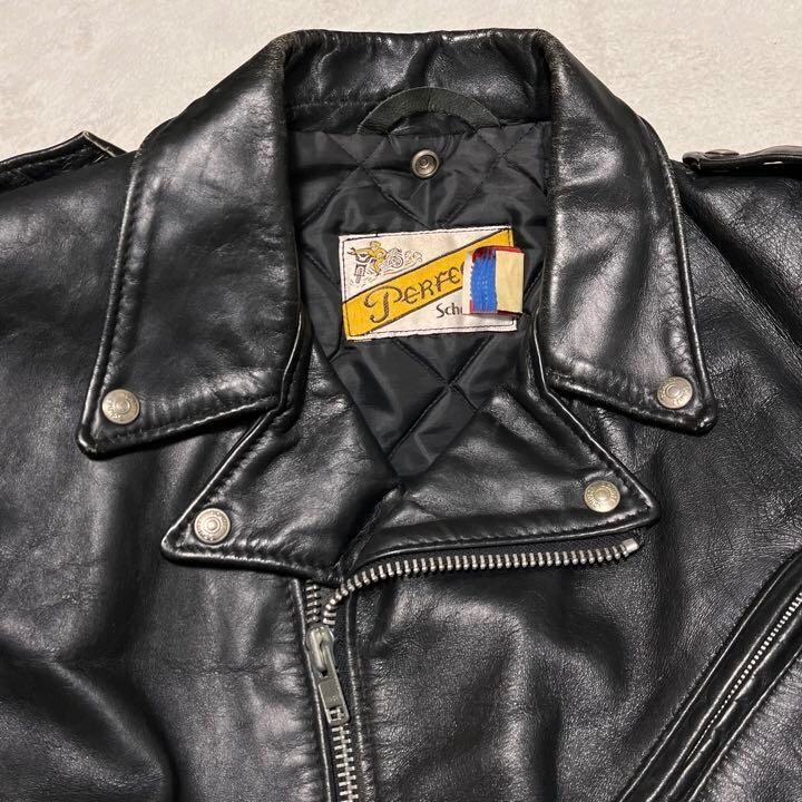 Schott Perfecto Double Leather Riders Jacket Size 42 Made in Schott Perfecto Double Leather Riders Jacket Size 42 Made in