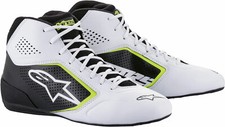 Alpinestars Tech 1K Start v2 - Scarpe da kart bianco/nero/giallo fluo - mod. attuale