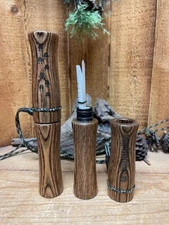 Laminated Brown Leaf Camo - Hand-turned Custom Adjustable Deer Tube Grunt Call