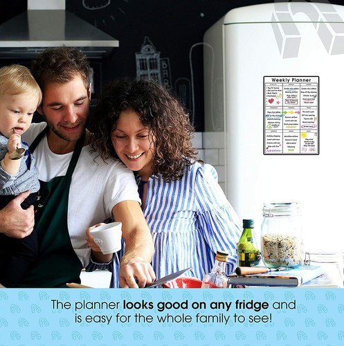Magnetic Weekly Meal Planner, Fridge Calendar Whiteboard Dry Erase Memo Board - Picture 58 of 112