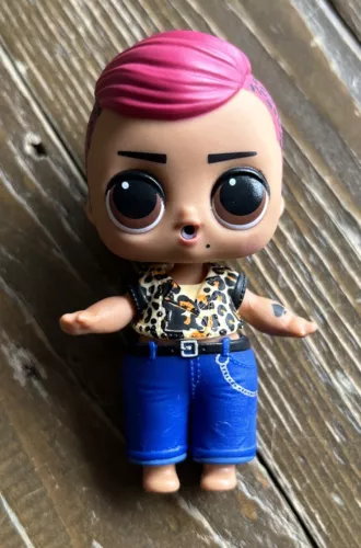 LOL Surprise Dolls Boys Series Slick Pink Hair Brown Eyes Anatomically Correct