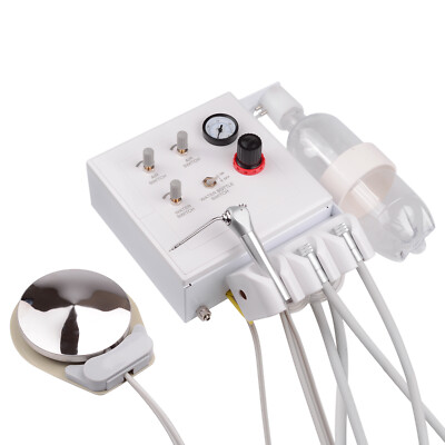 Wall-Mouted Portable Dental Lab Turbine Unit Work With Air Compressor 4 Hole USA