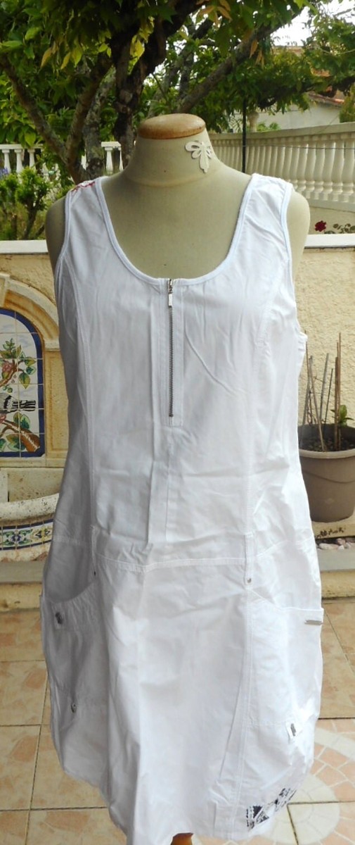 Robe Blanche écru Art - Marque LMV - Taille 36/38 - Coton - Neuf Sans étiquettes