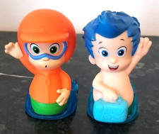 Nickelodeon Bubble Guppies Roll N Go Nonny Gil Figures LOT OF 2 Retired Merboy
