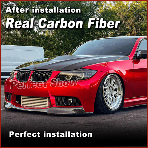 For BMW 3Series E92 E93 M3 2008-13 REAL Carbon Front Bumper Lip Spoiler Splitter - Picture 13 of 15