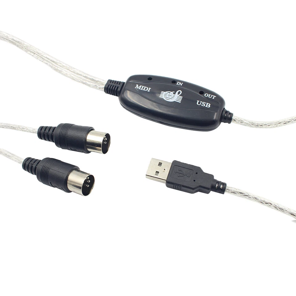 MIDI USB Kabel Für PC to Music Keyboard USB auf MIDI 5 Polig Konverter Kabel - Bild 2 von 4