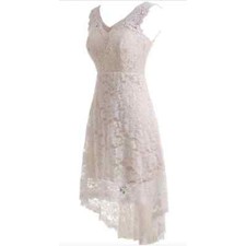 NWT Bridess lace high low wedding dress size 4 beach outdoor