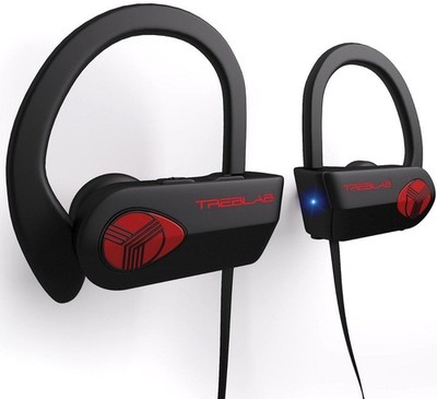 TREBLAB XR500 Wireless Sport Earbuds with Mic, IPX7 Waterproof, Secure-Fit