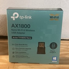 TP-Link AX1800 Nano Wi-Fi 6 Wireless USB Adapter Black Archer TX1800U Sealed