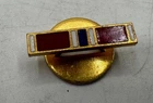 Vintage WW2 era US Bronze Star Medal Lapel Pin Enamel Ribbon Bravery Military