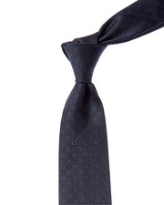 Gucci Horsebit Jacquard Silk Tie Men's Blue