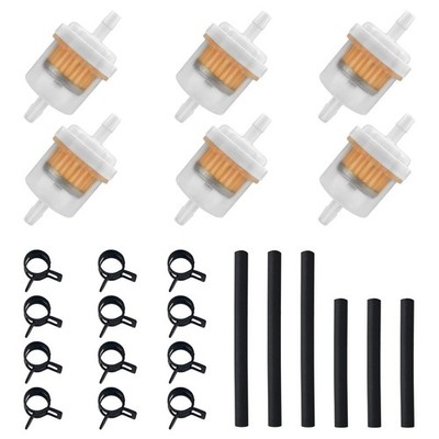 1/4 Zoll Motorrad Kraftstofffilter Inline Kit, 6 Stück 6 mm Filter, 12 Stück 8 mm... 