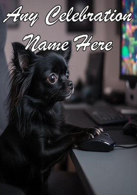 nai307 Chihuahua Internet Surfen Geburtstagskarte Väter Mütter Jeder Anlass