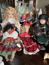4 Vintage Porcelain Dolls Leonardo Collection,Knightsbridge Collection