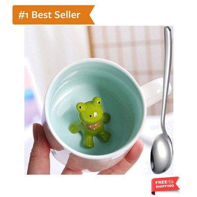 Adorable 3D Frog Coffee Mug - Dishwasher Safe Teacup for Home Use, 12oz Capacity