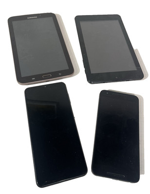 Lot of 4 Tablets & Smartphones Samsung Nexus AllDayMall Untested AS IS