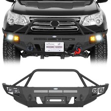 Fit 2010-2013 Lexus Gx460 Full-width Steel Front Bumper W/ Winch Plate & Lights
