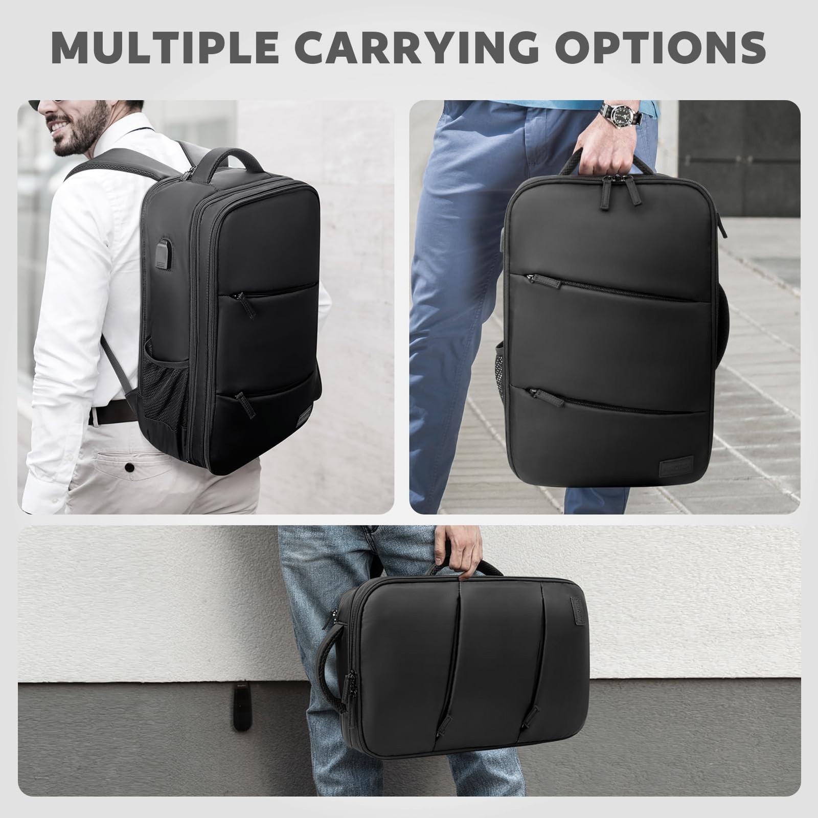 Portable Barber Bag with Insulated Pocket, USB Charging, Water-Resistant