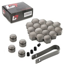 20x Abdeckkappen Radschraubenkappen Set 17 mm Grau Diebstahlhemmend für OPEL