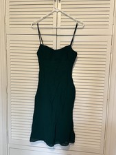 Reformation Forest Green Mini Dress US Size 4 (Runs Small)