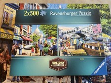 Ravensburger, 2 x 500 Puzzle, 1 Holiday Memories, K Walsh. 1 pi fehlt