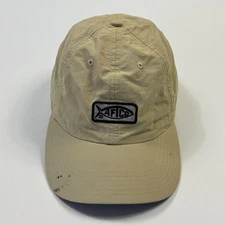 AFTCO Hat Cap Strap Back Mens Khaki Fishing Logo Casual Baseball Outdoors