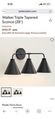 Pottery Barn, Walker Three Light Sconce