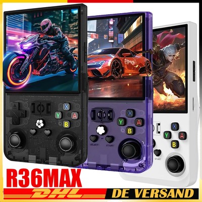 R36MAX Mini Plus Retro Handheld-Spielekonsole mit 64 GB Karte 18000+ Spiele 2025