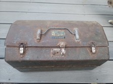 Vintage Simonsen Metal Fishing Tackle Box Rusty USA Made True Vintage Look
