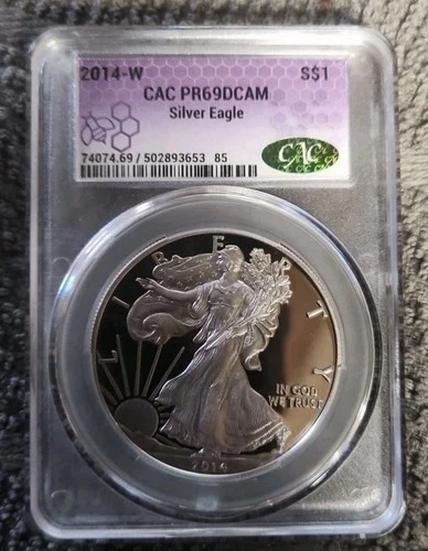 2014 W Silver Eagle CAC PR 69 DCAM American Silver Eagle, Sharp Coin 🔥