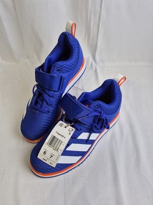 Size 5 - Adidas Powerlift 5 Lucid Blue White Impact Orange for